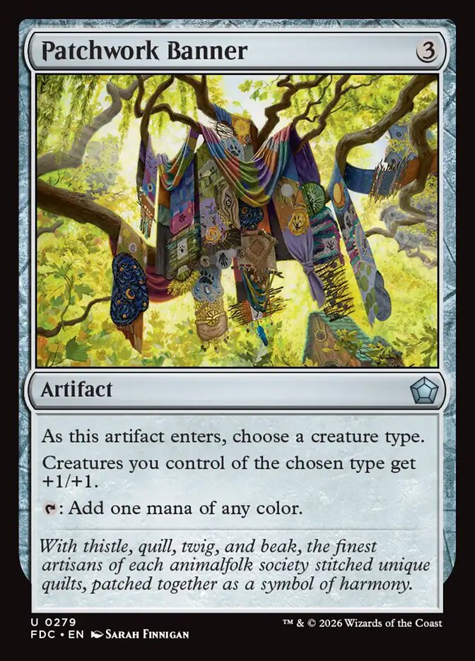 Patchwork Banner, Foundations Commander Card Art