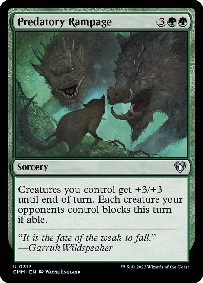 Predatory Rampage, Commander Masters Card Art