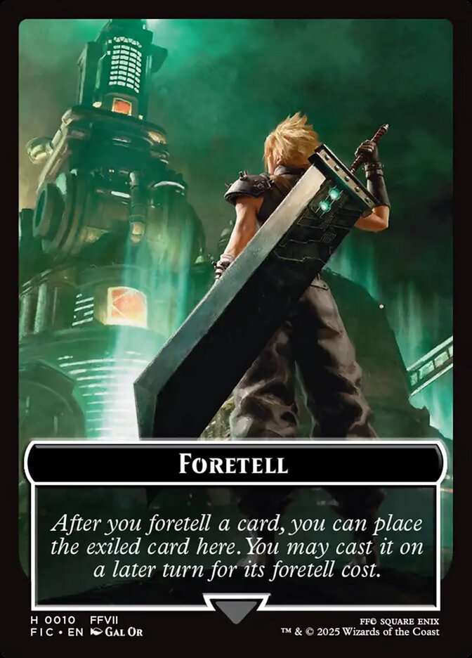 Foretell, Final fantasy commander tokens Card Art