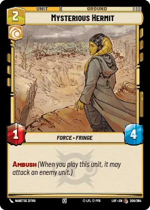 Mysterious Hermit, Legends of the Force Card Art