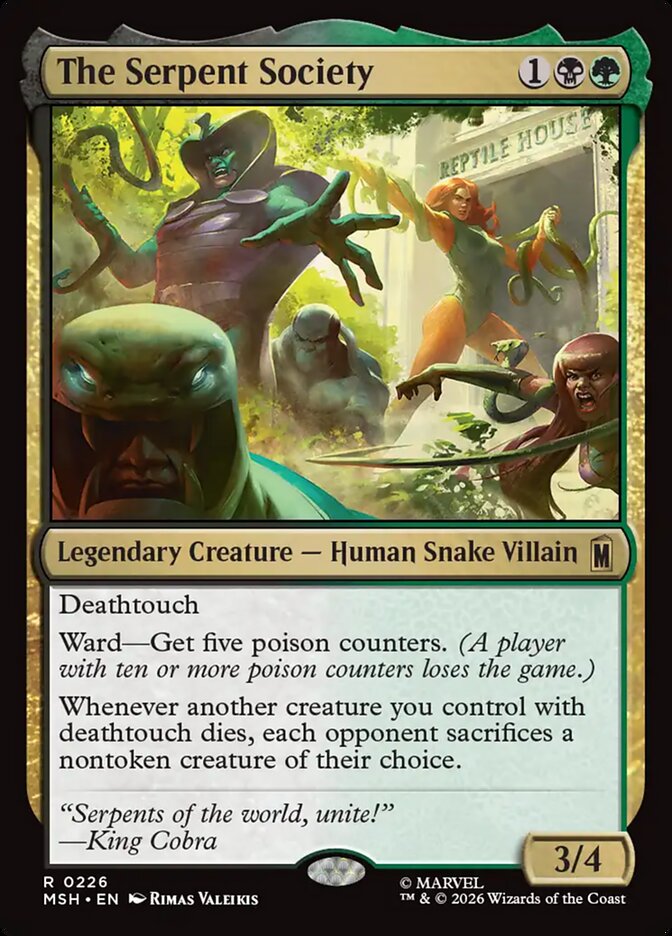 The Serpent Society, Marvel Super Heroes Card Art