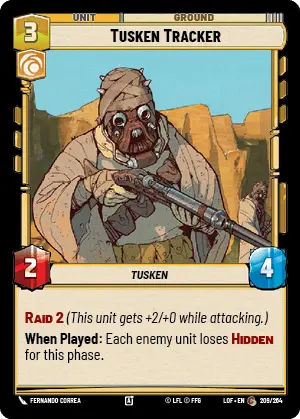 Tusken Tracker, Legends of the Force Card Art