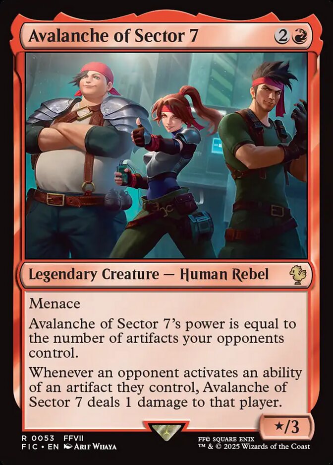 Avalanche of Sector 7, Final fantasy commander Card Art