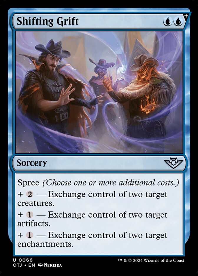 Shifting Grift, Outlaws of thunder junction Card Art