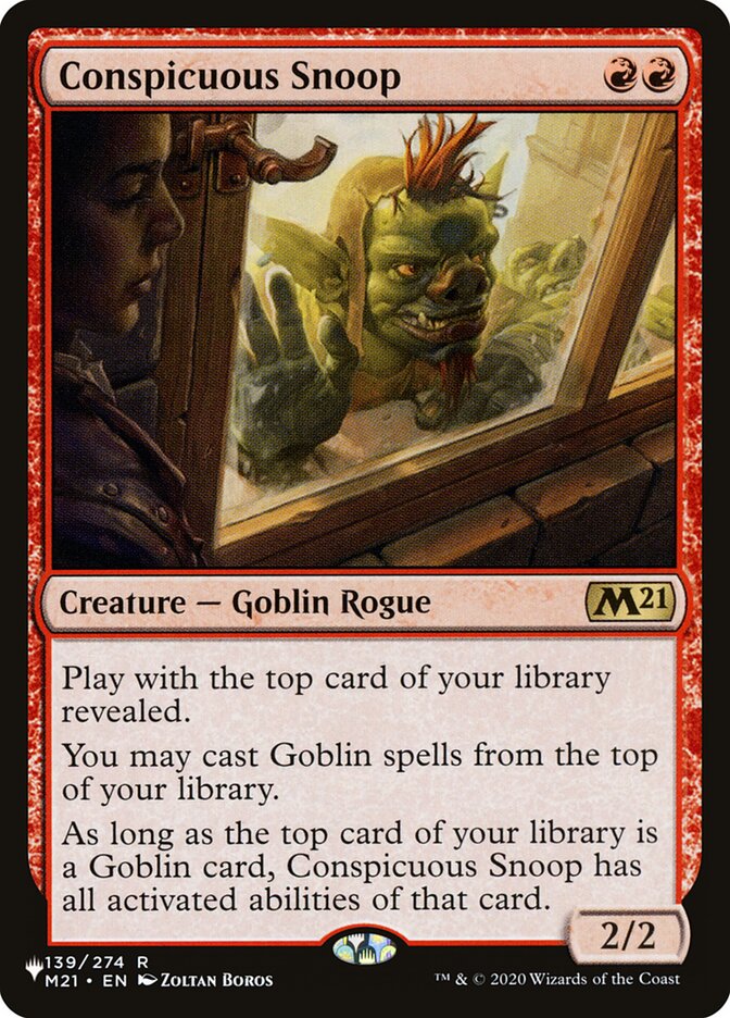 Conspicuous Snoop, The List Card Art