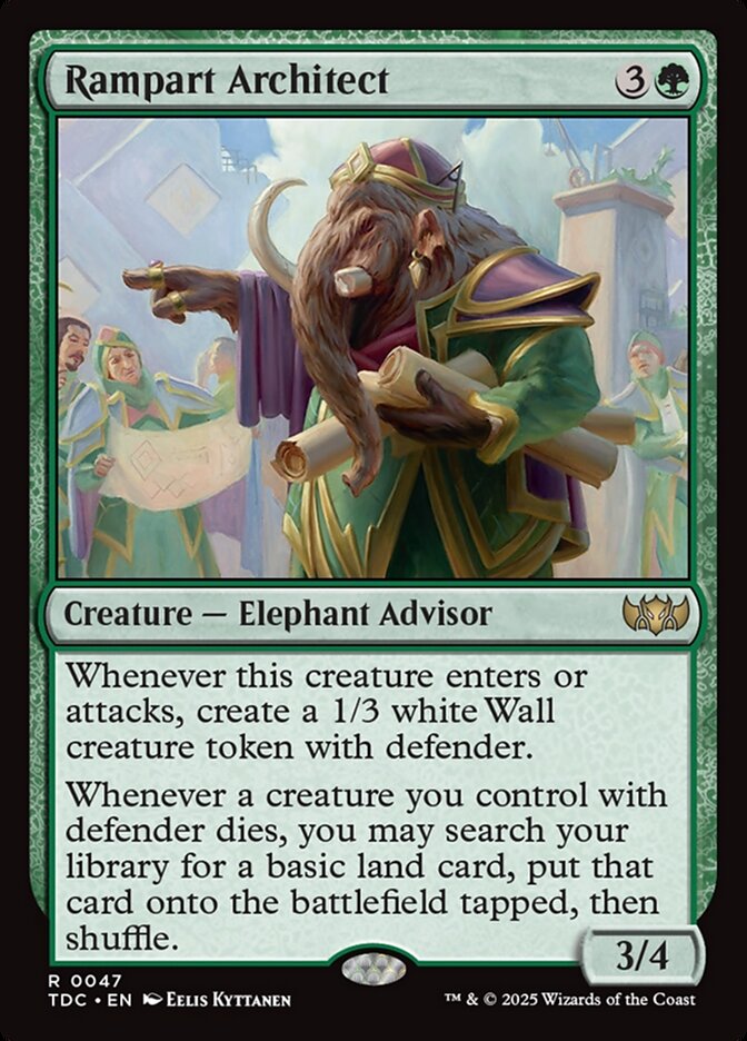 Rampart Architect, Tarkir: dragonstorm commander Card Art