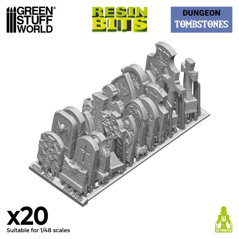 Green Stuff World - 20 Tombstones