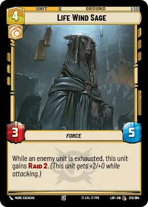 Life Wind Sage, Legends of the Force Card Art