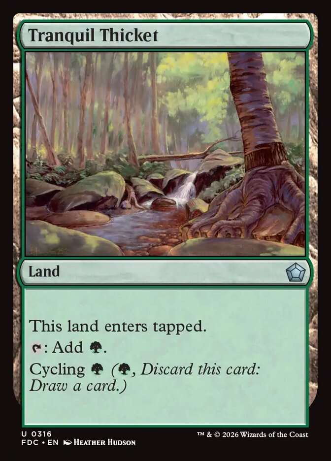 Tranquil Thicket, Foundations Commander Card Art
