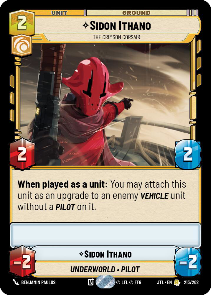 Sidon Ithano, The Crimson Corsair, Jump to Lightspeed Card Art