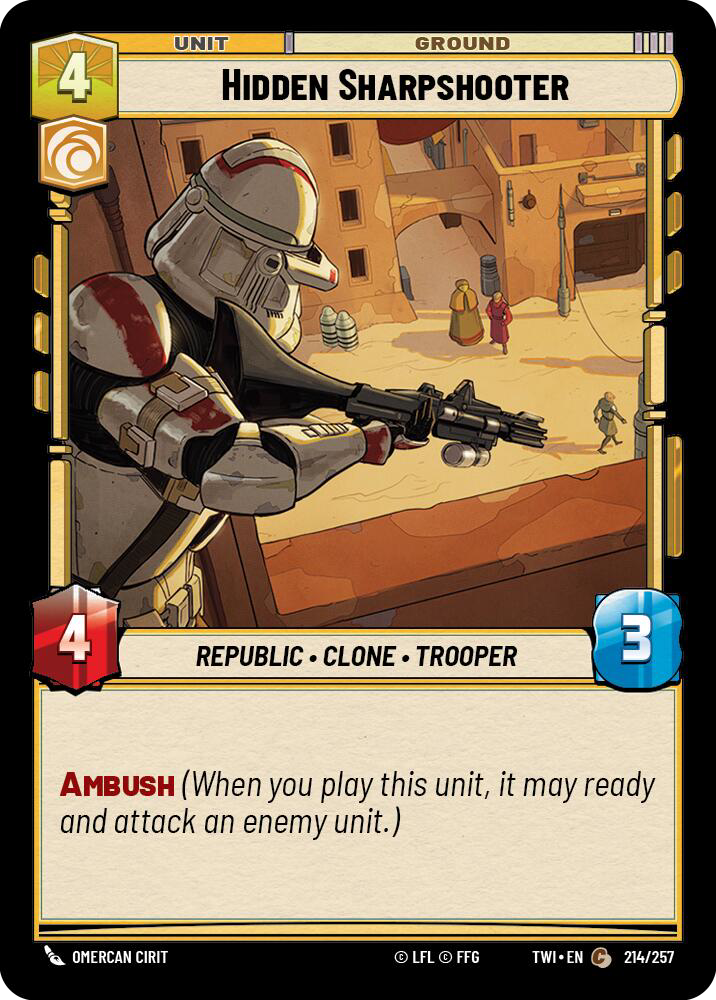 Hidden Sharpshooter, Twilight of the Republic Card Art