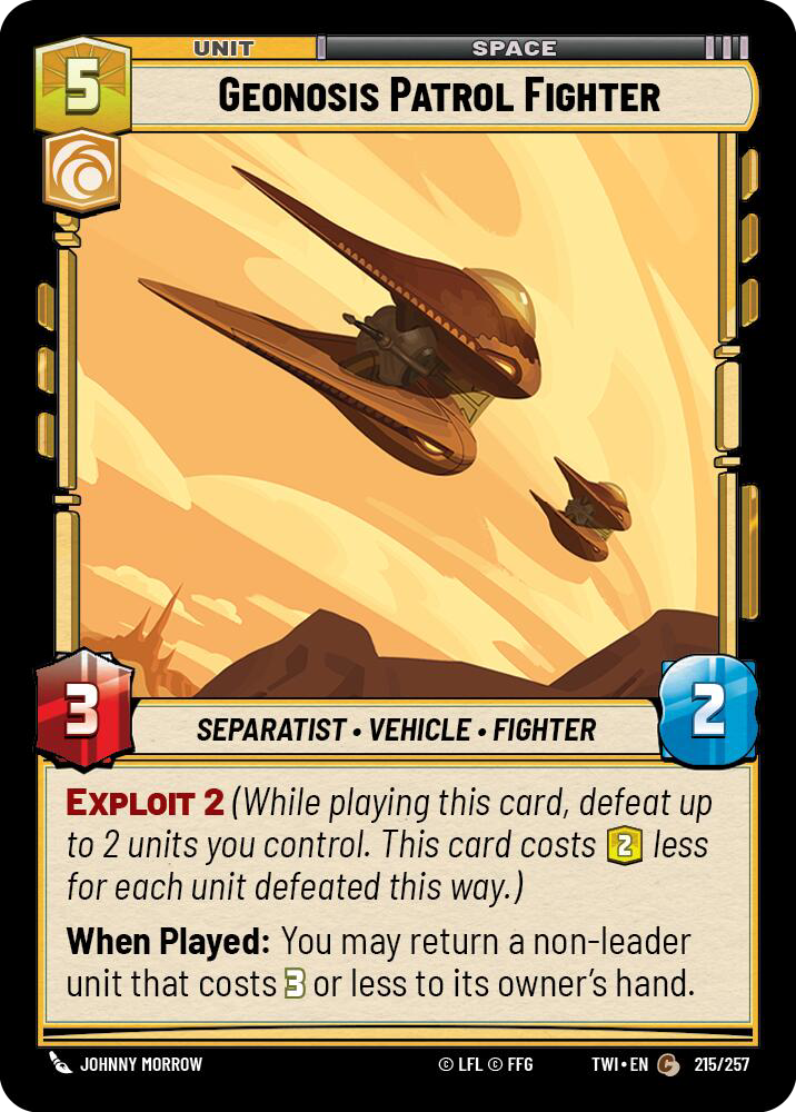 Geonosis Patrol Fighter, Twilight of the Republic Card Art