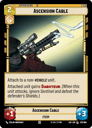 Ascension Cable, Legends of the Force Card Art