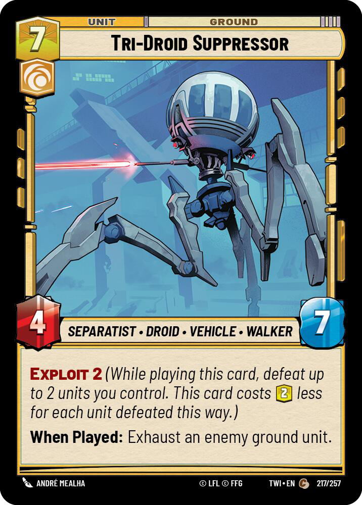 Tri-Droid Suppressor, Twilight of the Republic Card Art