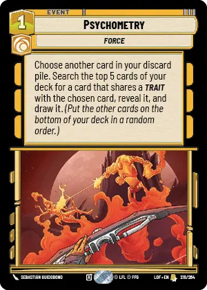 Psychometry, Legends of the Force Card Art