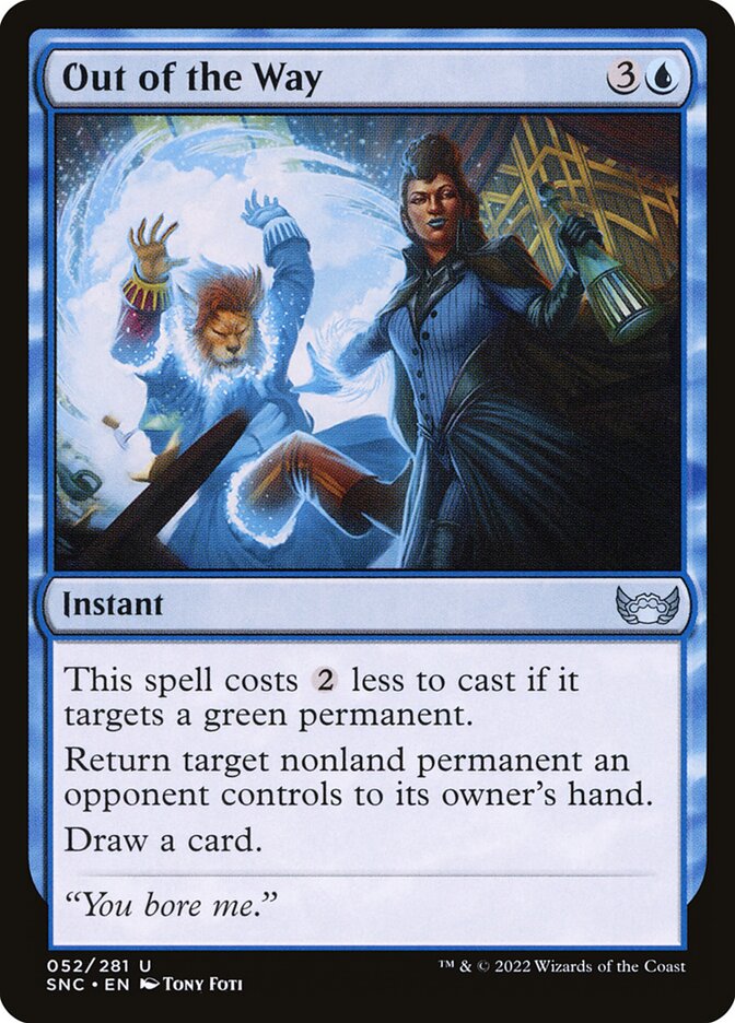 Out of the Way, Streets Of New Capenna Card Art