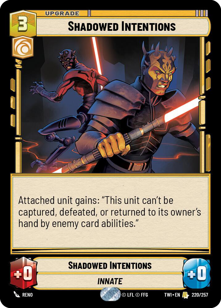 Shadowed Intentions, Twilight of the Republic Card Art