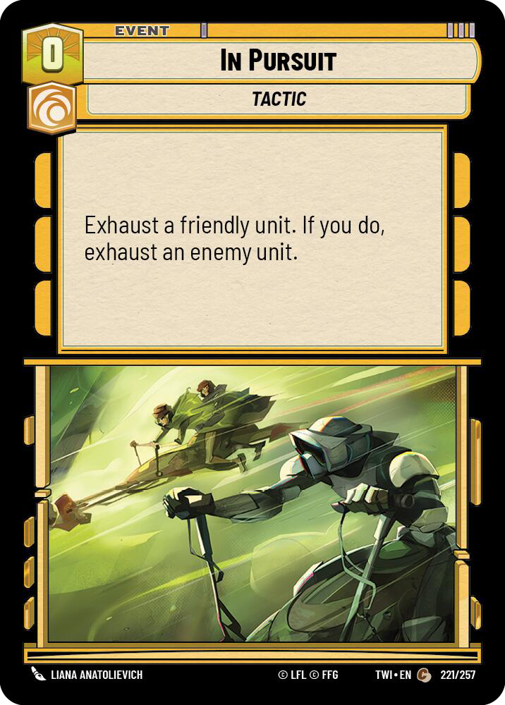 In Pursuit, Twilight of the Republic Card Art