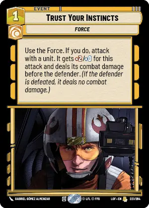 Trust Your Instincts, Legends of the Force Card Art