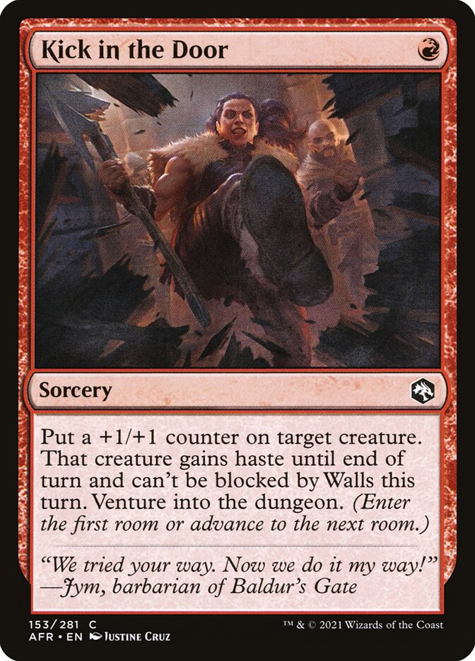 Kick in the Door, Adventures in the forgotten realms Card Art