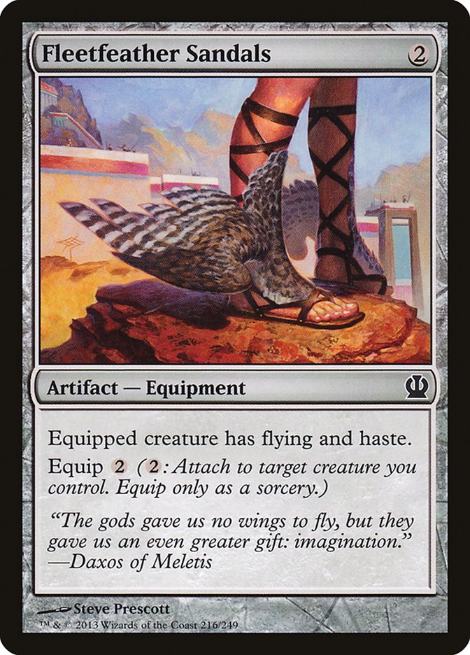 Fleetfeather Sandals, Theros Card Art