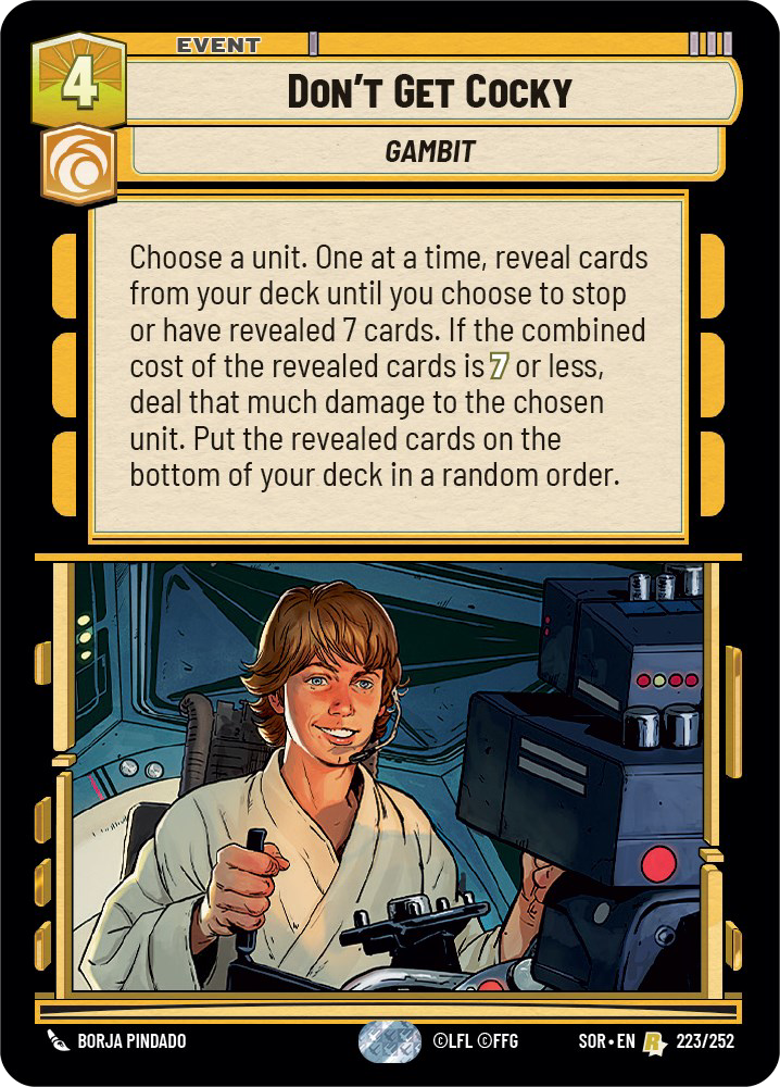 Don't Get Cocky, Spark of Rebellion Card Art
