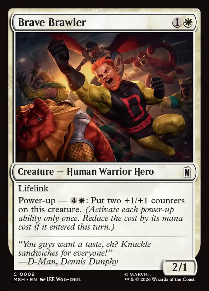 Brave Brawler, Marvel Super Heroes Card Art