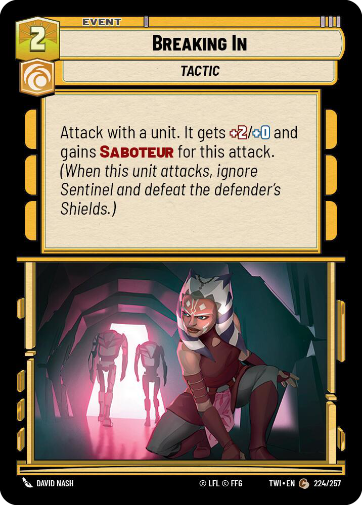 Breaking In, Twilight of the Republic Card Art