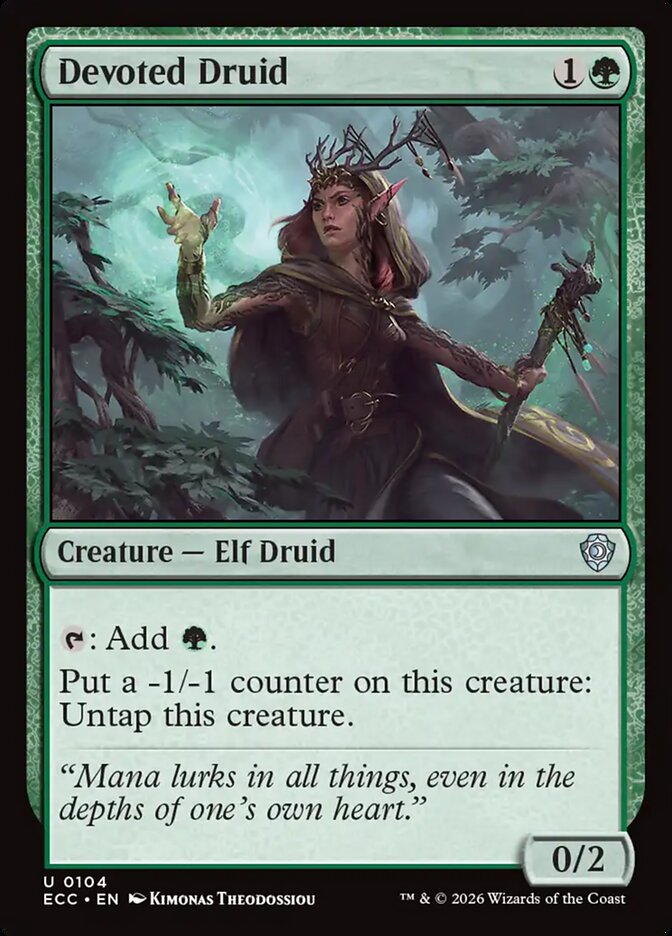Devoted Druid, Lorwyn Eclipsed Commander Card Art