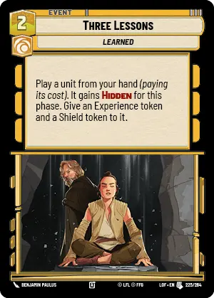 Three Lessons, Legends of the Force Card Art