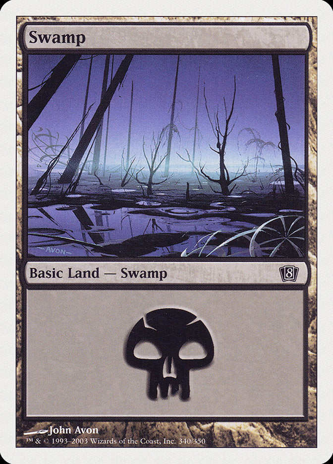 Swamp, Eighth edition Card Art