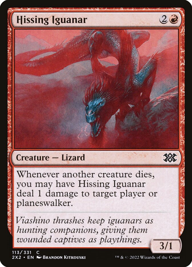 Hissing Iguanar, Double masters 2022 Card Art