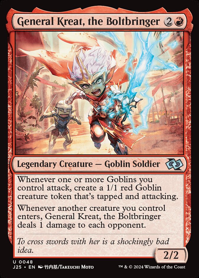 General Kreat, the Boltbringer, Foundations jumpstart Card Art