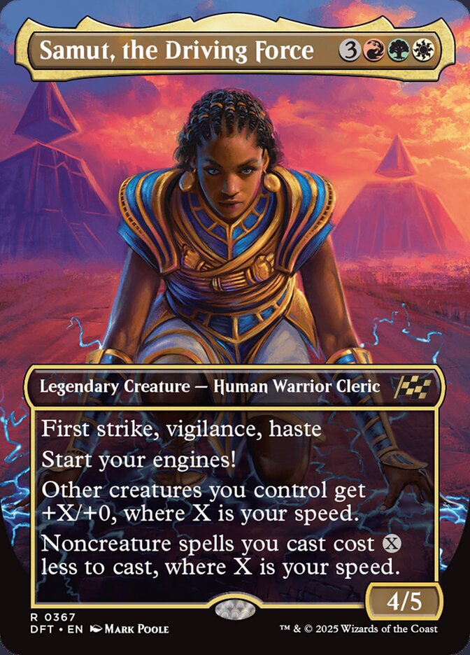 Samut, the Driving Force, Aetherdrift Card Art