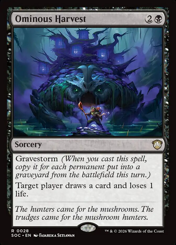 Ominous Harvest, Secrets Of Strixhaven Commander Card Art