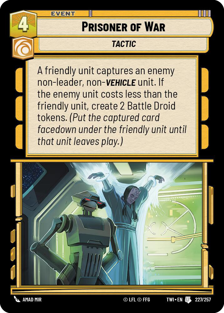 Prisoner of War, Twilight of the Republic Card Art