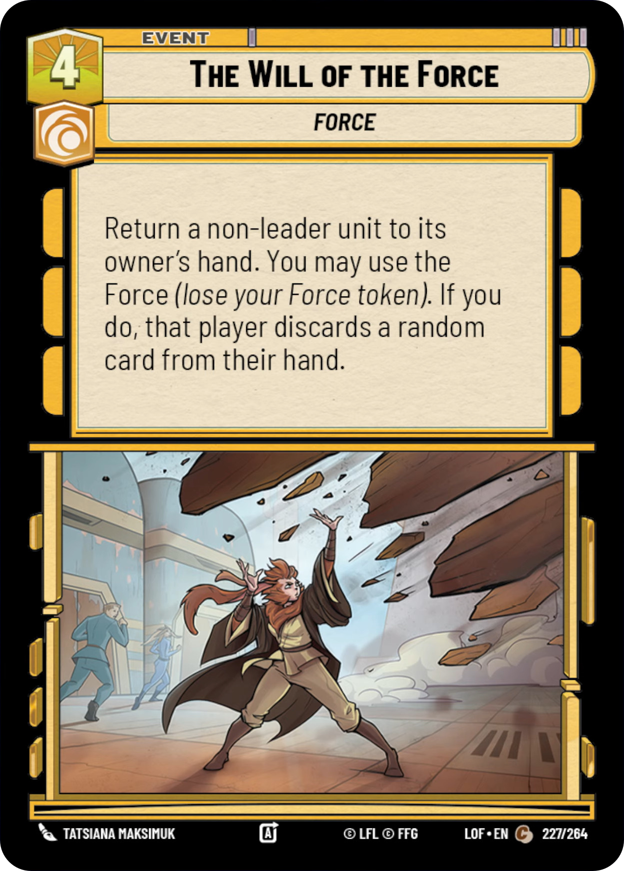 The Will of the Force, Legends of the Force Card Art