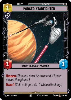 Forged Starfighter, Legends of the Force Card Art