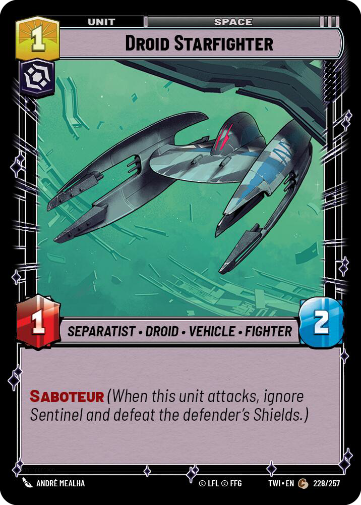 Droid Starfighter, Twilight of the Republic Card Art