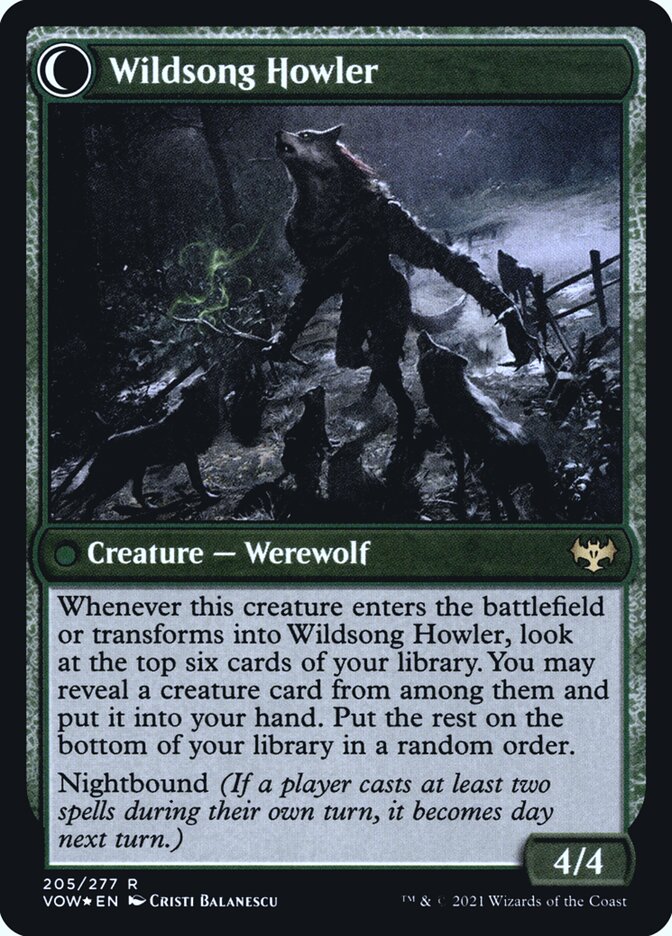 Howlpack Piper // Wildsong Howler, Innistrad: Crimson Vow Promos Card Art