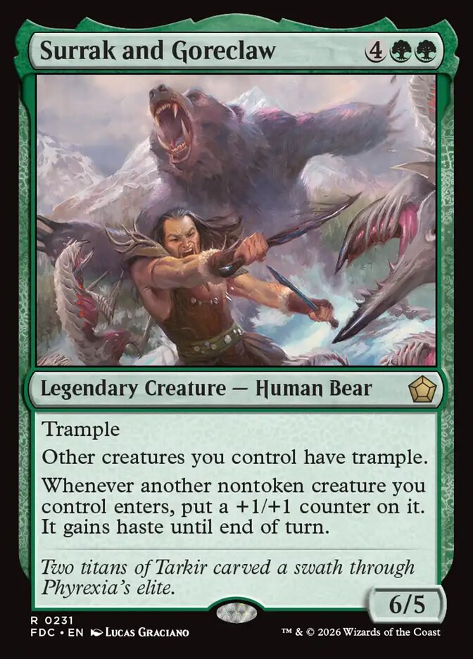 Surrak and Goreclaw, Foundations Commander Card Art