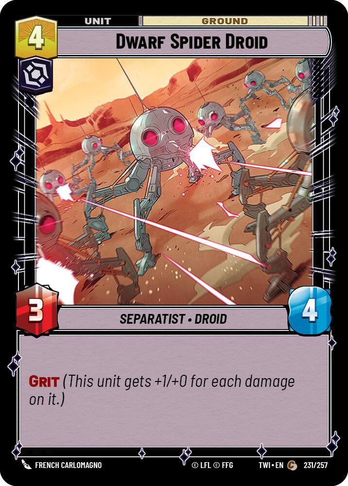 Dwarf Spider Droid, Twilight of the Republic Card Art