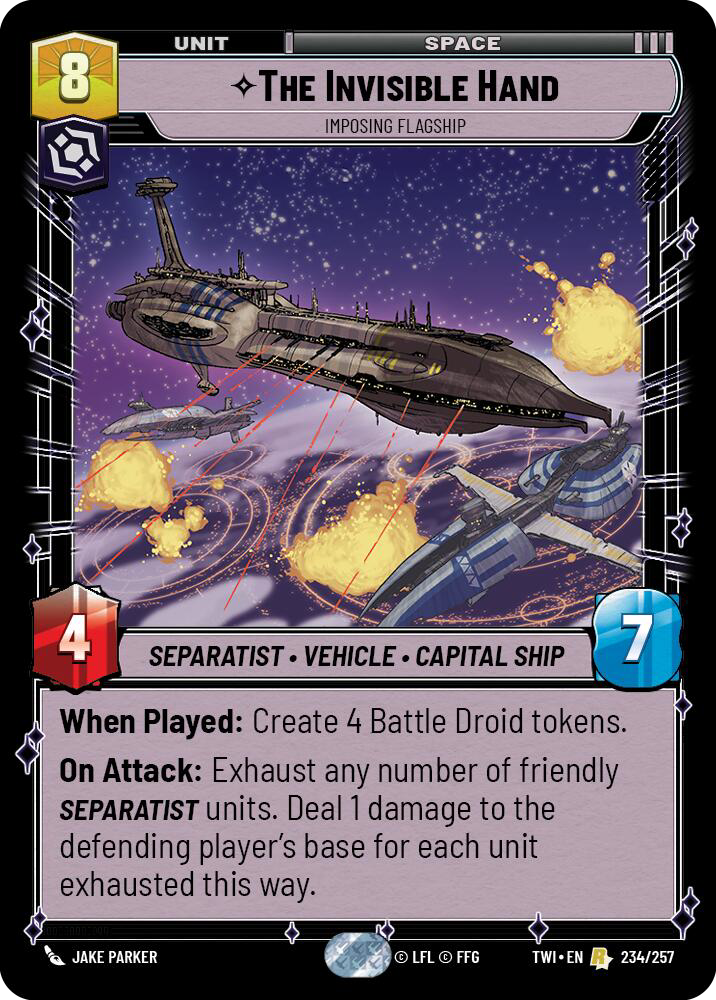 The Invisible Hand, Imposing Flagship, Twilight of the Republic Card Art