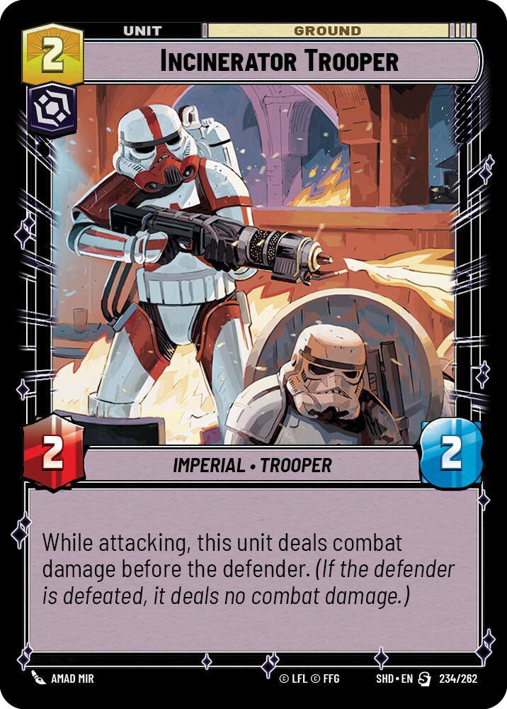 Incinerator Trooper, Shadows of the Galaxy Card Art