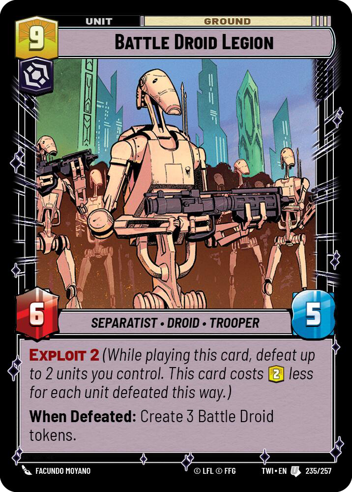 Battle Droid Legion, Twilight of the Republic Card Art