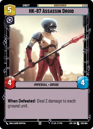HK-87 Assassin Droid, Legends of the Force Card Art