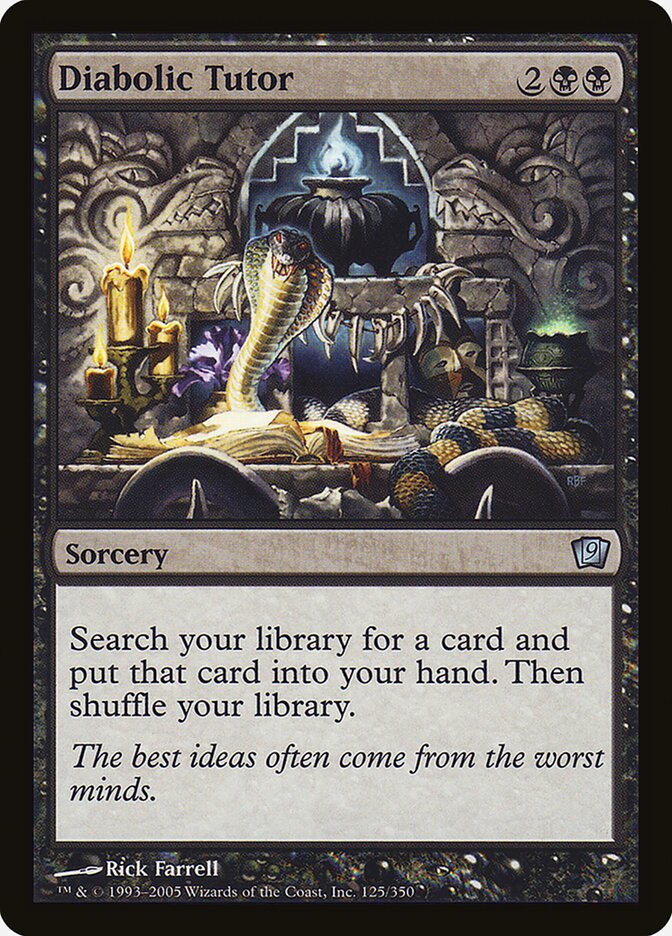 Diabolic Tutor, Ninth Edition Card Art