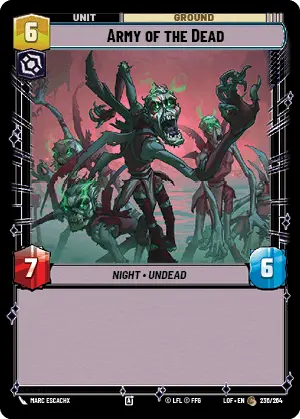 Army of the Dead, Legends of the Force Card Art