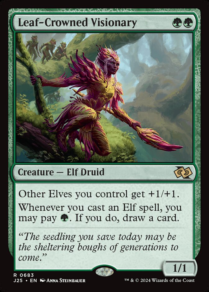 Leaf-Crowned Visionary, Foundations jumpstart Card Art