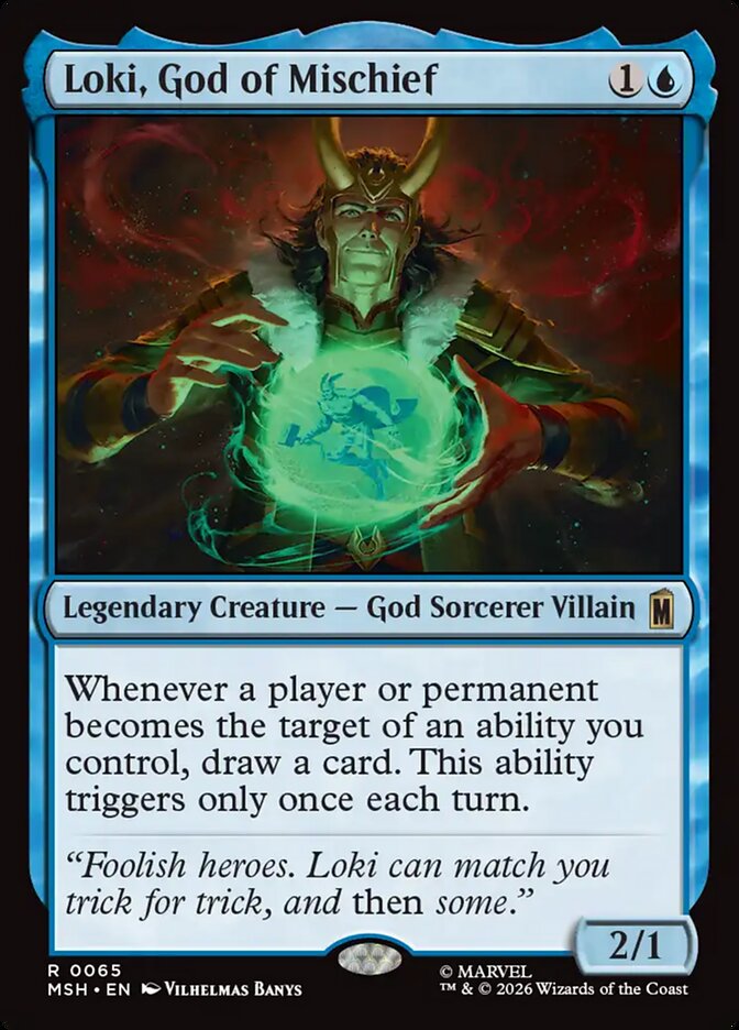 Loki, God of Mischief, Marvel Super Heroes Card Art